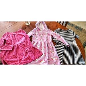 SOLD - Girl's Long Sleeve Dresses - Bundle of 3.